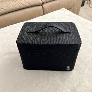 Caboodles Cosmetic Case Black Fabric Travel Case Make-Up Organizer Storage